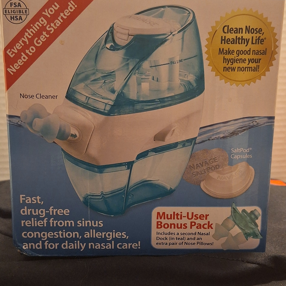 New Never Used-Nasal Care Saline Nasal Irrigation Kit - Teal Bonus 30 tablets. - Picture 6 of 7